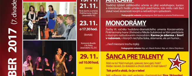 Program predstavení na november 2017