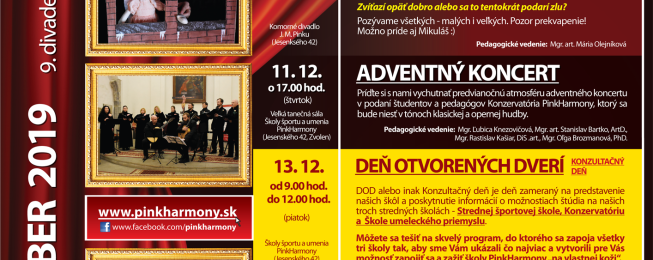 Program predstavení na december 2019