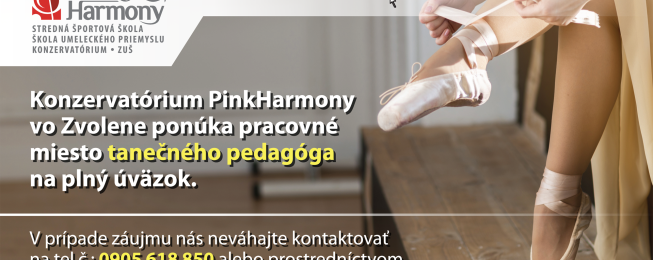 Pracovná pozícia pre učiteľa tanca