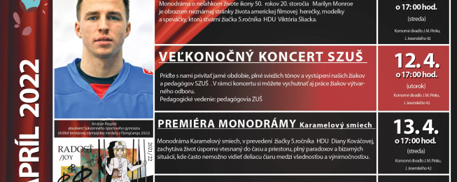 Program KDJMP apríl 2022
